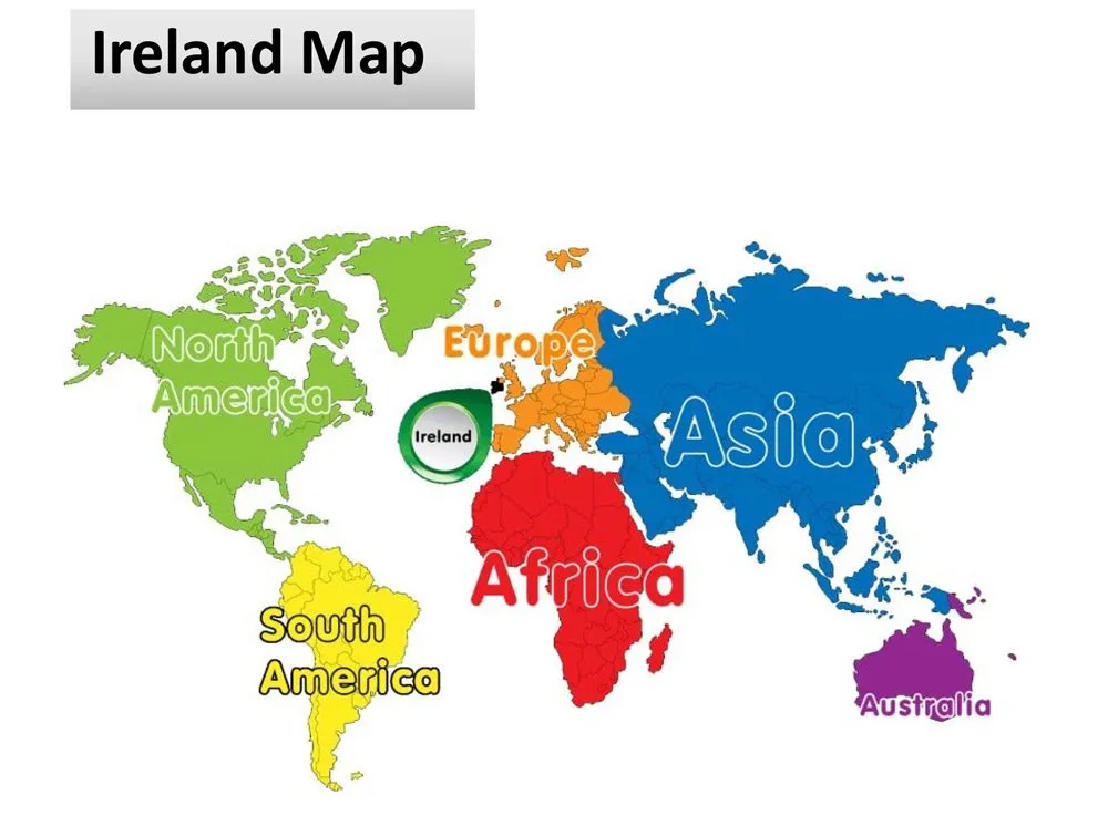Ireland map: Ireland’s location in north-west Europe on a world map