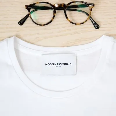 White T-shirt with a pair of glasses